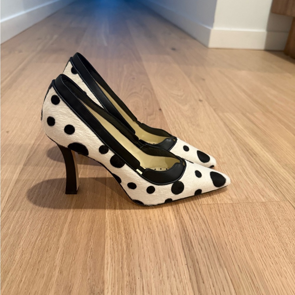 NEW Manolo Blahnik Calf hair Dot Women's Pumps 38 - Picture 3 of 7
